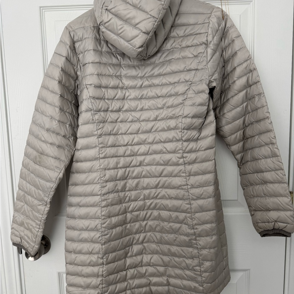 Eddie Bauer Women's Grayish Silver Midi Puffer size XS - Picture 2 of 4